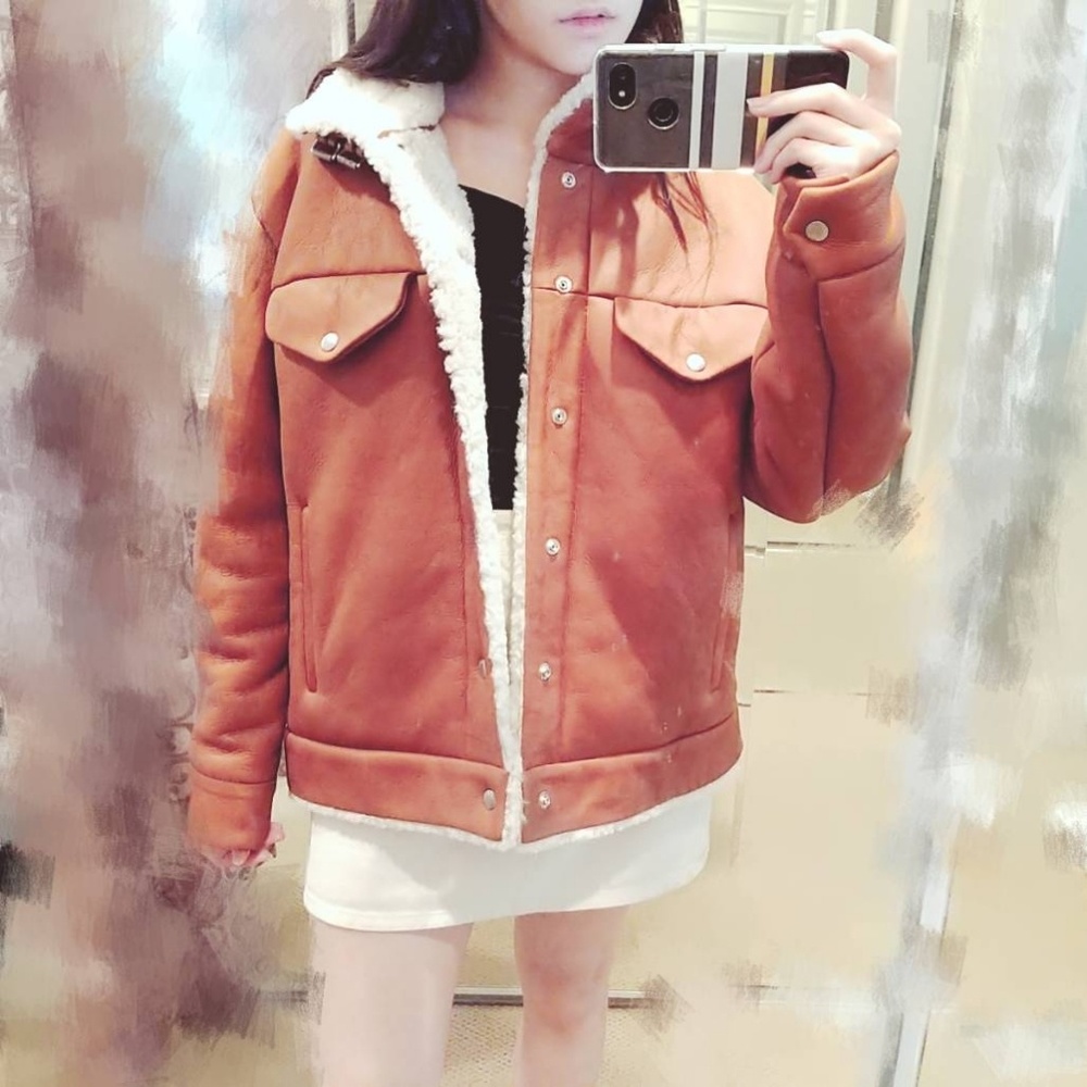 Rag & Bone Natalie Shearling Jacket M - Picture 8 of 8